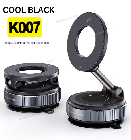Magnetic Phone Holder Foldable Design 360° Adjustable Vacuum Mount for Car/Desk/Bathroom/Universal Use for home